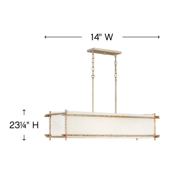 Tress Champagne Gold Six-Light Chandelier, image 3