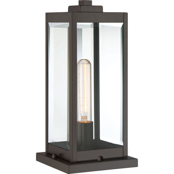 Westover Western Bronze One-Light Outdoor Pier Base with Clear Beveled Glass, image 1