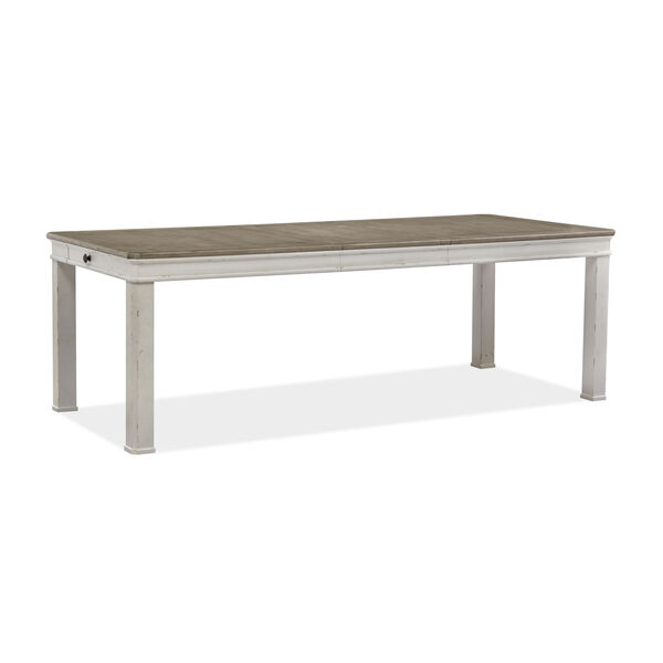 Bellevue Manor White and Brown Rectangular Dining Table, image 5