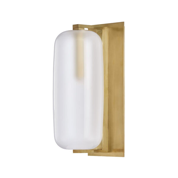 Pebble Aged Brass One-Light Wall Sconce, image 1
