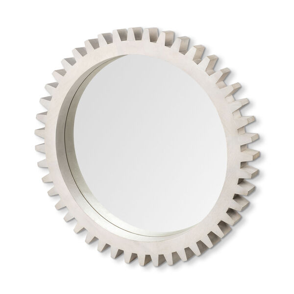 Sterling III White Round Wall Mirror, image 1