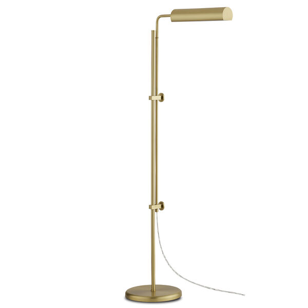 Satire Brushed Brass One-Light Integrated LED Floor Lamp, image 2