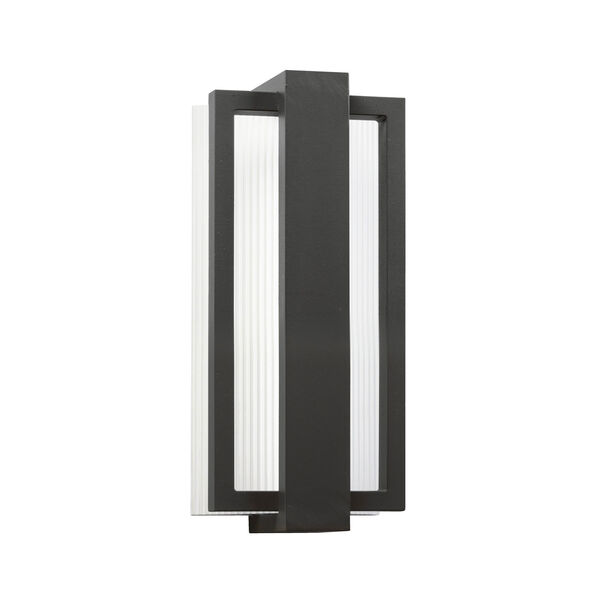 Sedo Satin Black Six Light LED Outdoor Small Wall Sconce, image 1