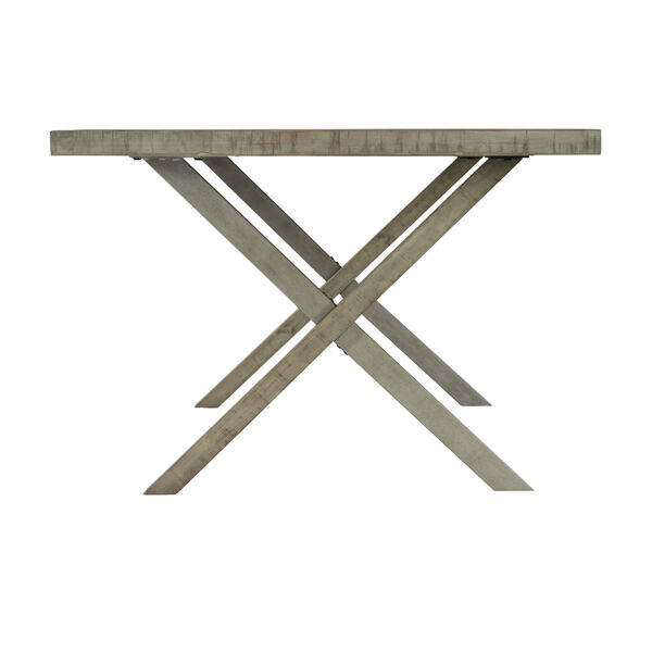 Glazed Silver and Brown Loft Milo Dining Table, image 4