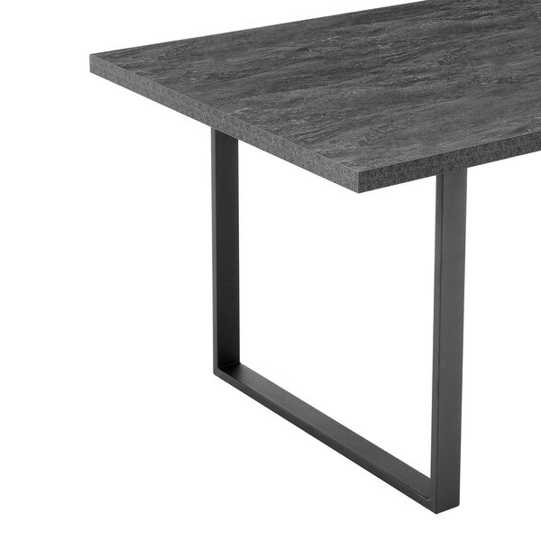 Fenton Matte Black Charcoal Dining Table, image 4