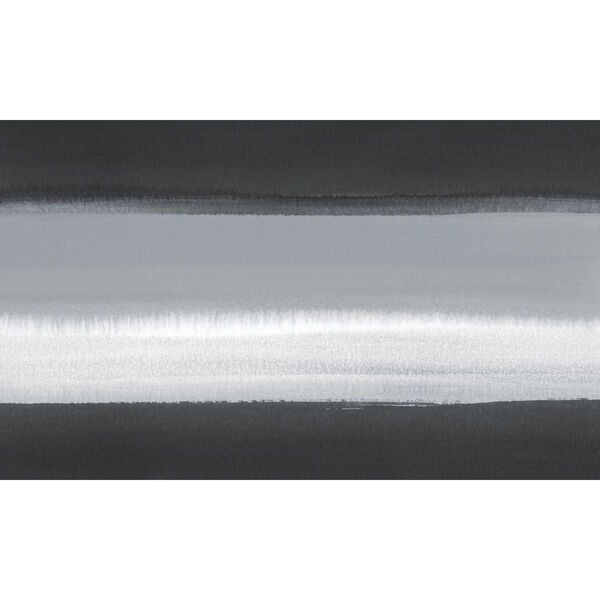 Splendor Art Gallery Black and Gray Watercolor Horizon Peel and Stick Mural-SAMPLE SWATCH ONLY, image 1