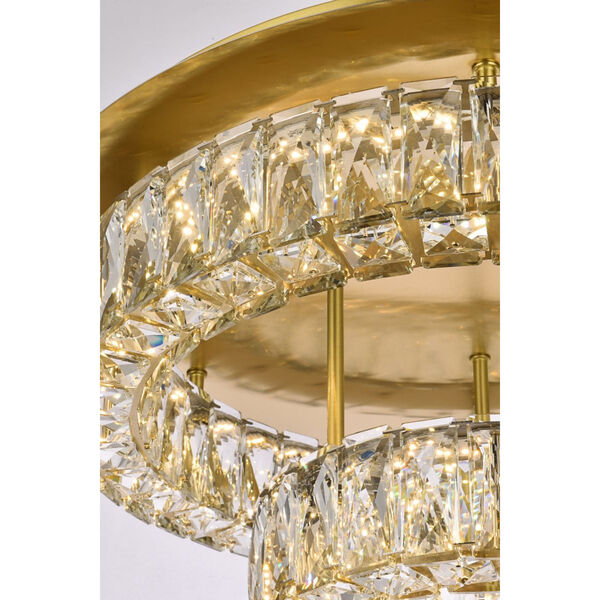 Monroe Gold 22-Inch Integrated LED Double Flush Mount, image 5