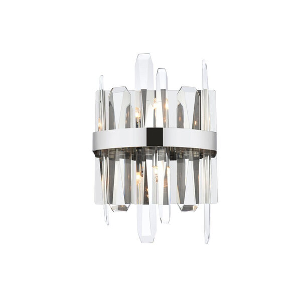 Serena Chrome and Clear Four-Inch Crystal Bath Sconce, image 1