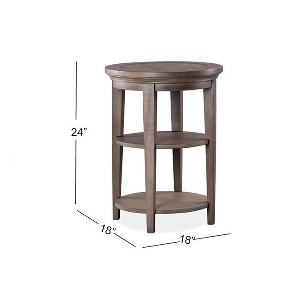 Paxton Place Dovetail Gray Round End Table, image 2