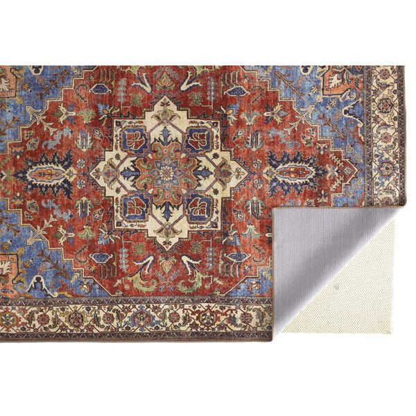 Percy Blue Red Ivory Area Rug, image 6
