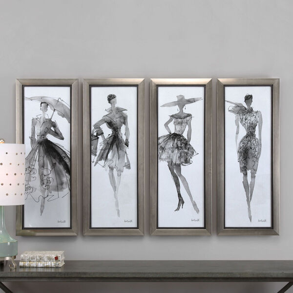 Fashion Sketchbook by Grace Feyock: 16 x 40-Inch Wall Art, Set of Four, image 1