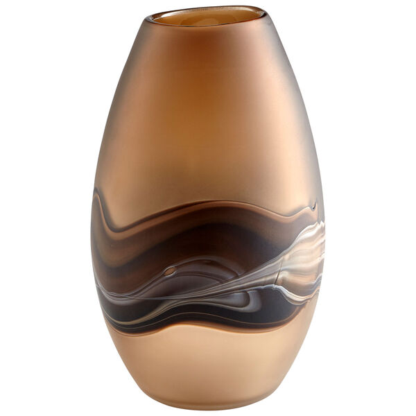 Amber Swirl 8-Inch Nina Vase, image 1