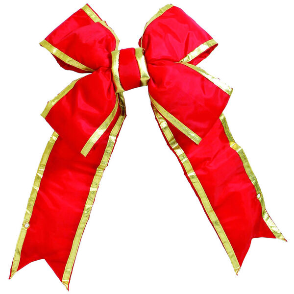 Red and Gold 12-Inch Nylon Outdoor Bow, image 1
