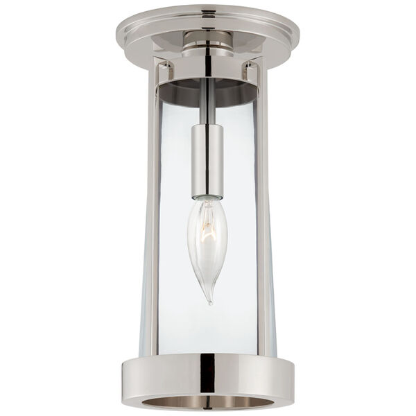 Calix Tall Flush in Polished Nickel with Clear Glass by Thomas O'Brien, image 1