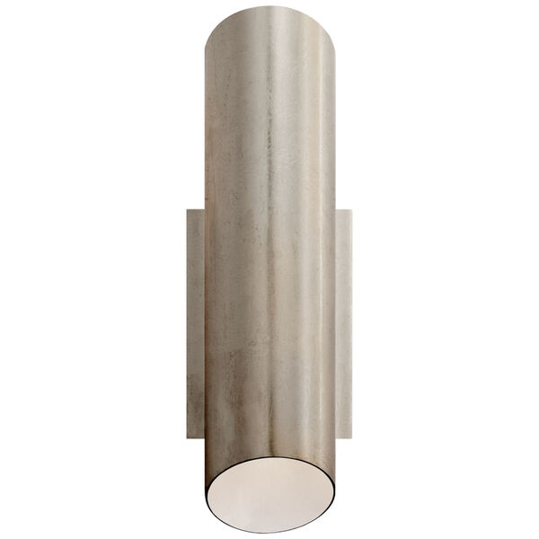 Tourain Wall Sconce in Burnished Silver Leaf with Plaster White Interior by AERIN, image 1