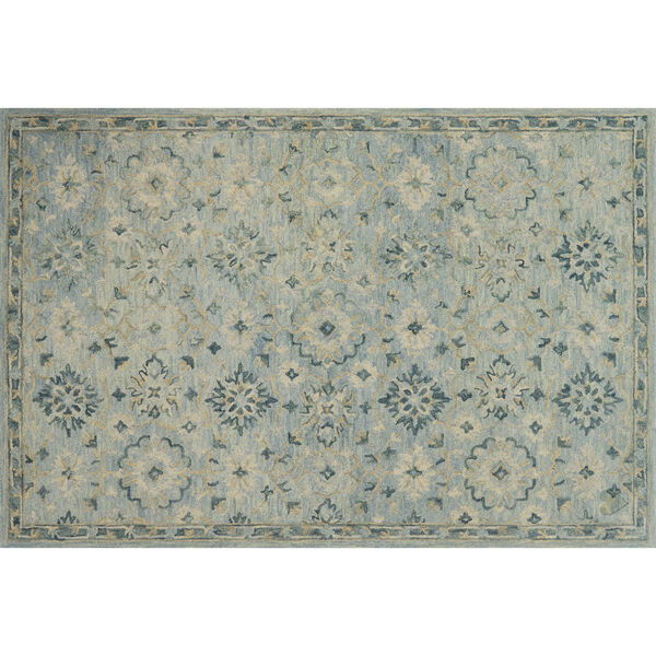 Crafted by Loloi Hawthorne Light Blue Rectangle: 2 Ft. 3 In. x 3 Ft. 9 In. Rug, image 1