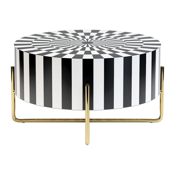Thistle Black, White and Gold Coffee Table, image 3