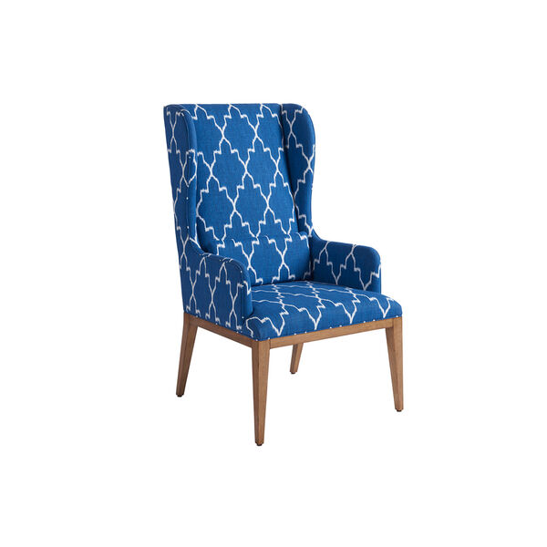 Newport Blue Seacliff Upholstered Host Wing Chair, image 1