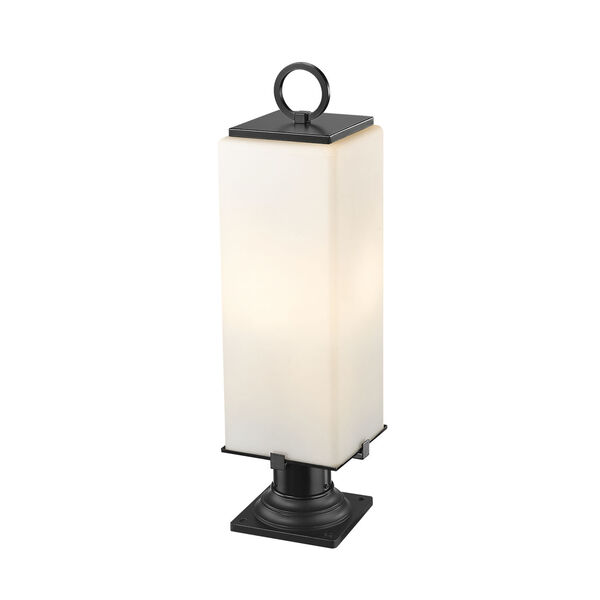 Sana Three-Light Outdoor Pier Mounted Fixture with White Opal Shade, image 3