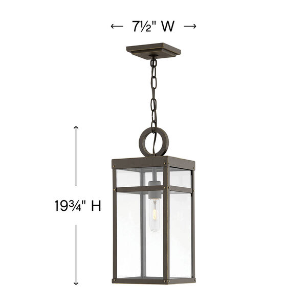 Porter Oil Rubbed Bronze Eight-Inch One-Light Outdoor Pendant, image 8