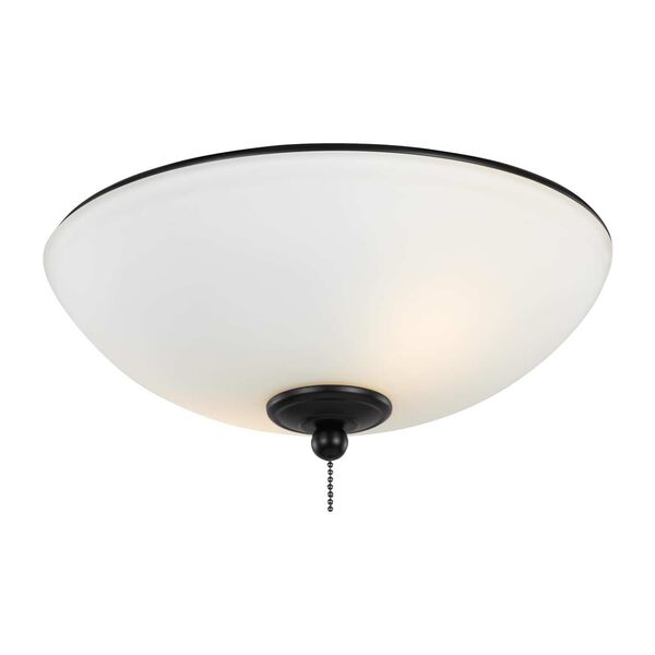 Matte Black 12-Inch Ceiling Fan Light Kit, image 1