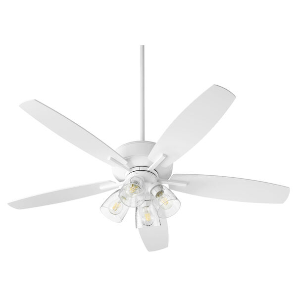 Breeze Studio White Four-Light 52-Inch Ceiling Fan, image 1
