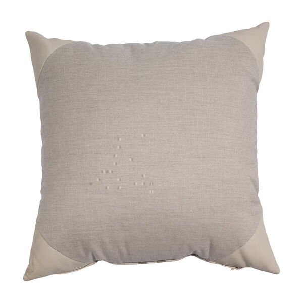 Kubu Taupe and Dove 22 x 22 Inch Pillow with Corner Cap, image 2
