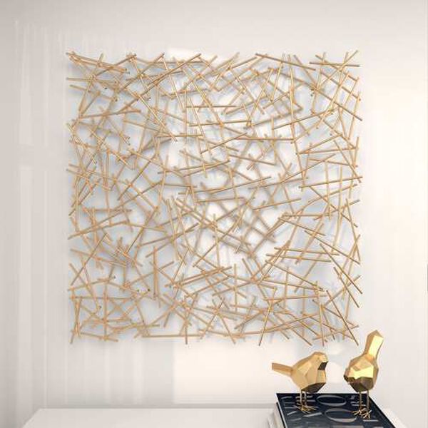 Gold Abstract Metal Wall Decor, image 6