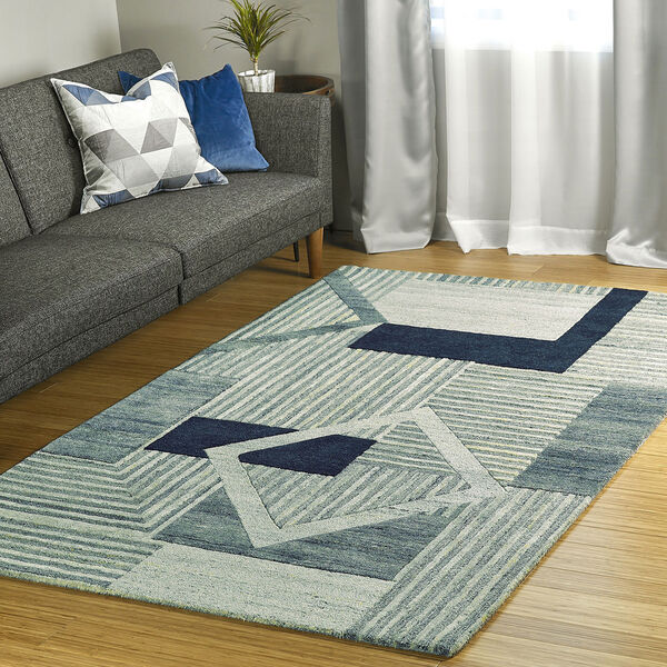 Alzada Blue Hand-Tufted 5Ft. x 7Ft. 9In Rectangle Rug, image 5