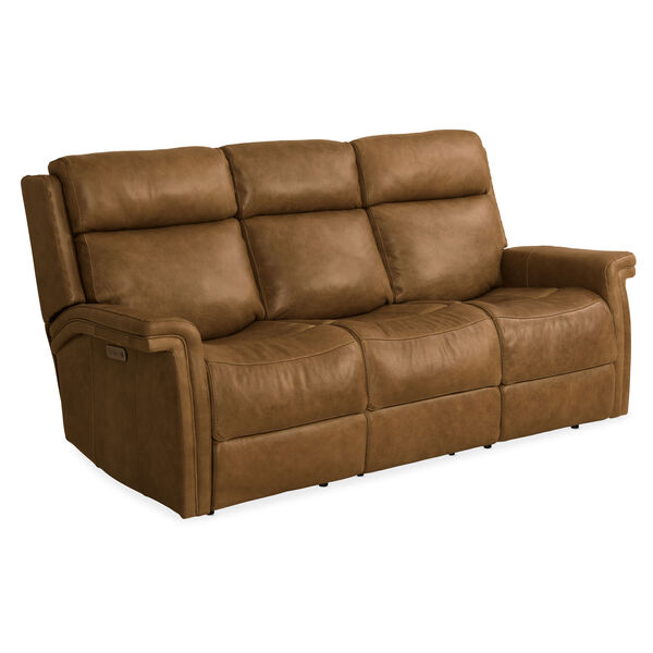 Brown Poise Power Recliner Sofa with Power Headrest, image 1