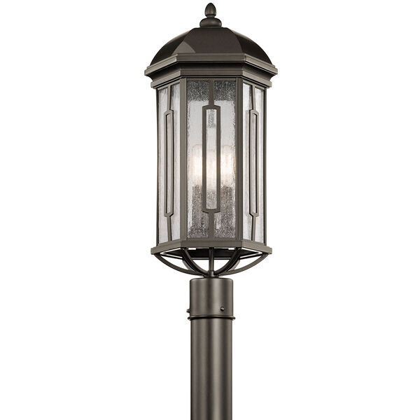 Galemore Olde Bronze Three-Light Outdoor Post Lantern, image 1