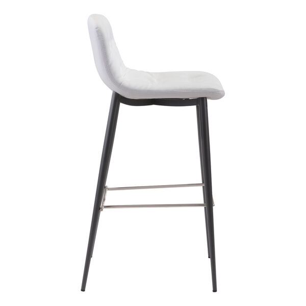 Tangiers White and Black Bar Stool, Set of Two, image 3