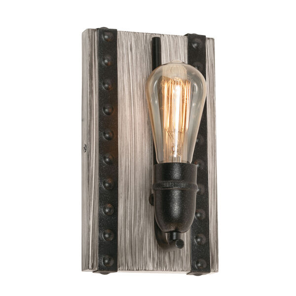 Noah Grey and Black One-Light Wall Sconce, image 1
