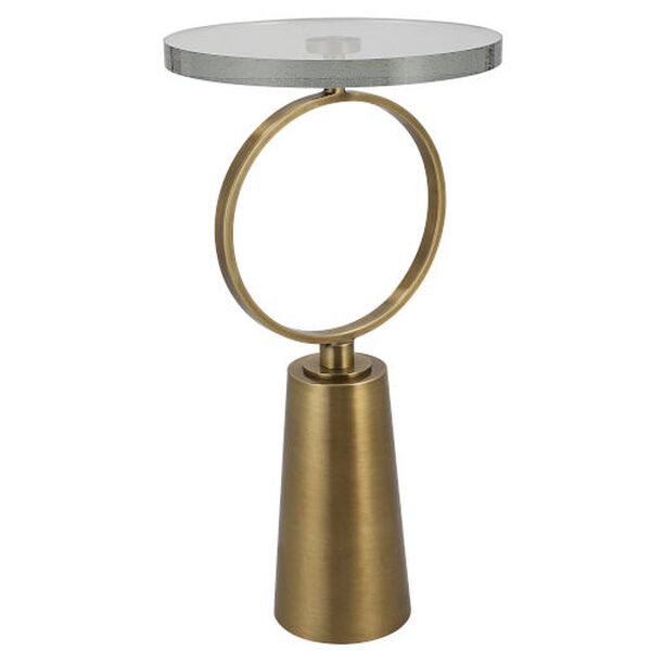 Ringlet Antique Brass Accent Table, image 1