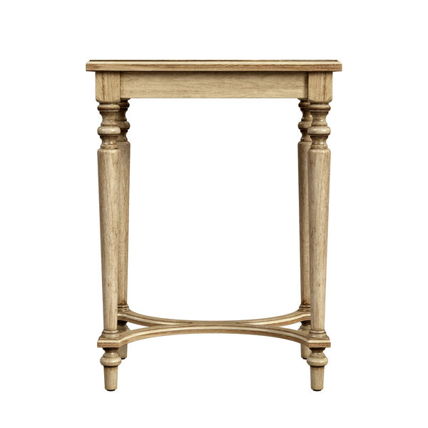 Tyler Antique Beige Solid Wood Inlay Accent Table, image 3