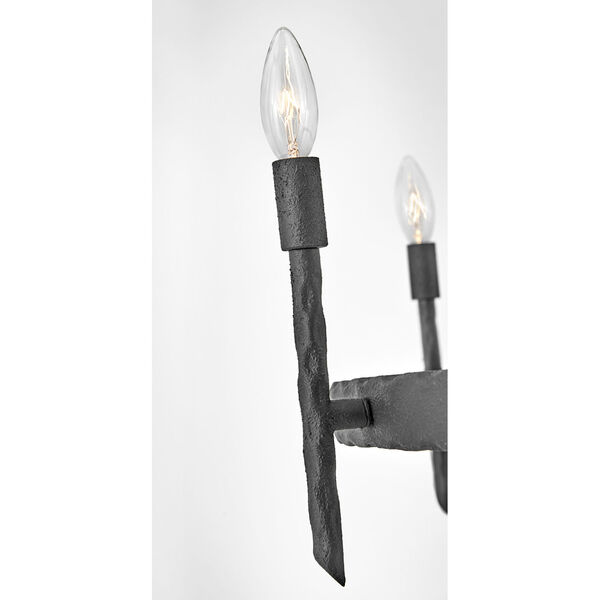 Tress Forged Iron Five-Light Chandelier, image 3