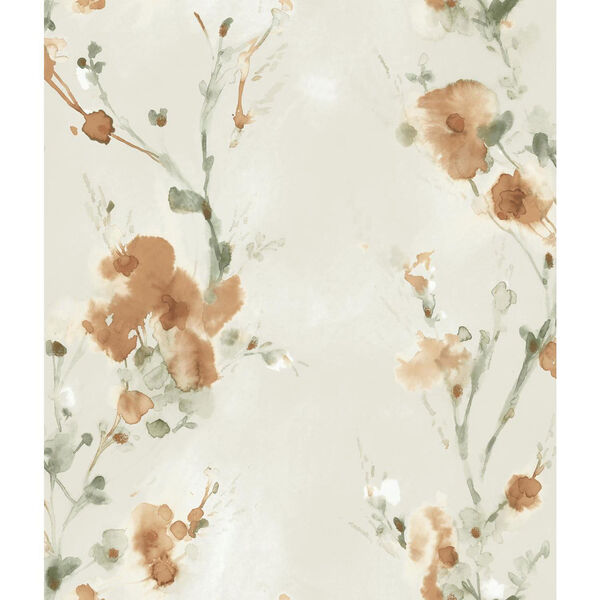 Candice Olson Breathless Charm Tan and Grey Wallpaper - SAMPLE SWATCH ONLY, image 1