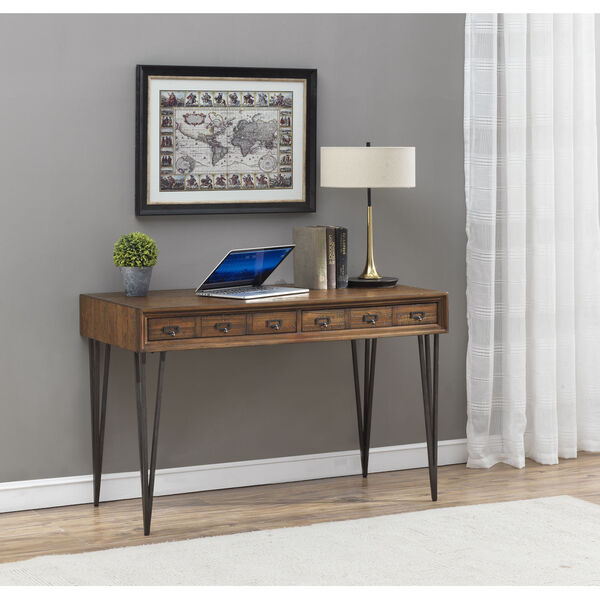 Oxford Brown Two-Drawer Desk, image 5