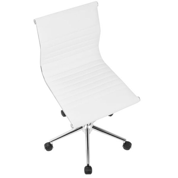 Master White Faux Leather Task Chair, image 5