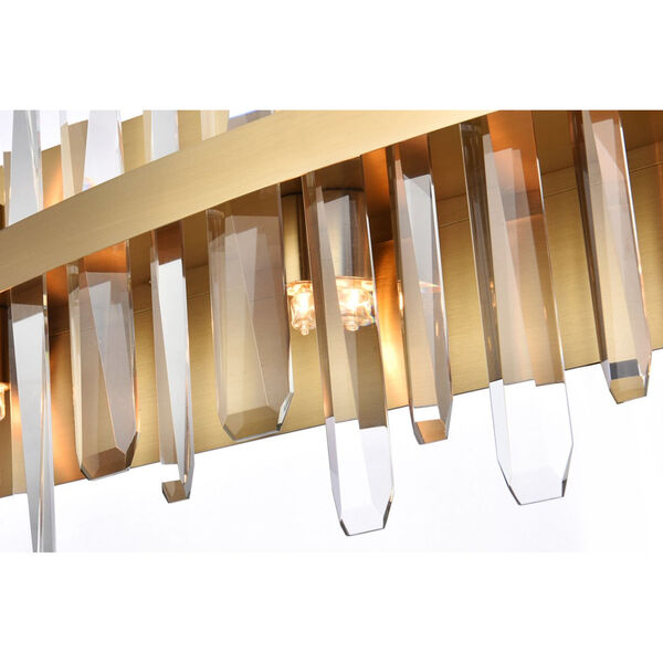 Serena Satin Gold and Clear 30-Inch Crystal Bath Sconce, image 4