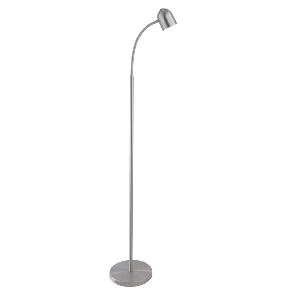 Tiara Brushed Nickel 51-Inch One-Light LED Floor Lamp, image 1