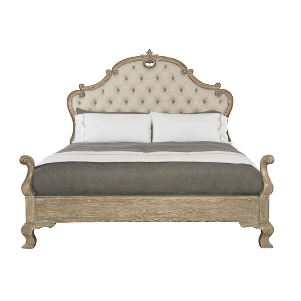 Campania Weathered Sand 86-Inch Upholstered Panel King Bed, image 3