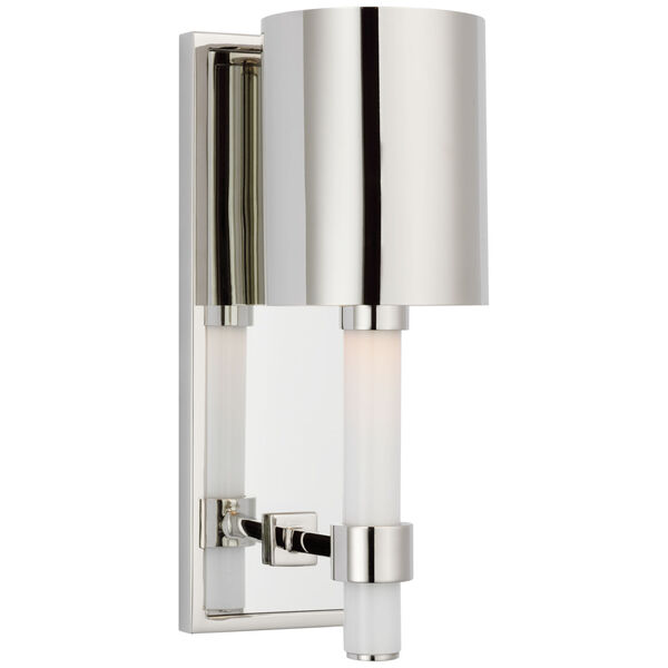 Maribelle Single Sconce in Polished Nickel with Polished Nickel Shade by Suzanne Kasler, image 1