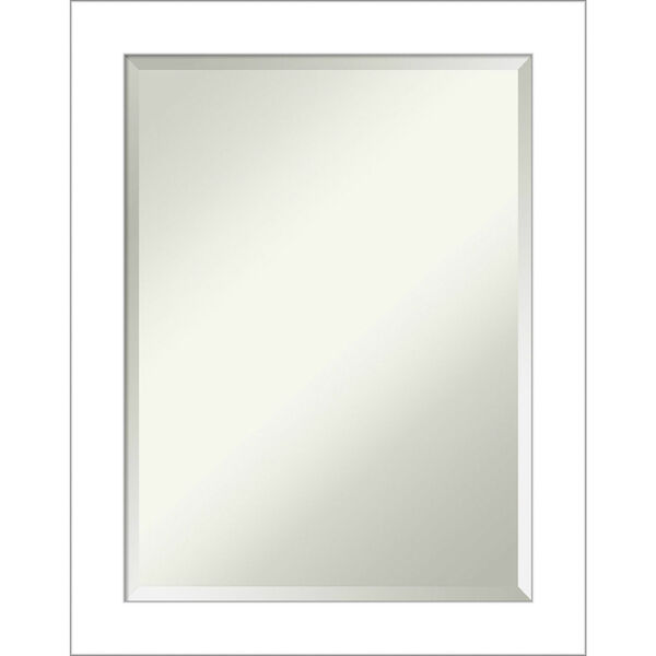 Wedge White 22W X 28H-Inch Bathroom Vanity Wall Mirror, image 1