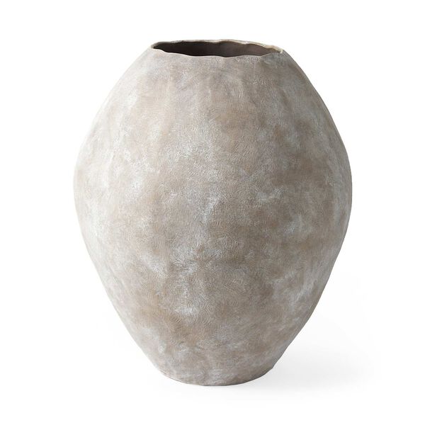 Gobi Tan Ceramic Oval Vase, image 1