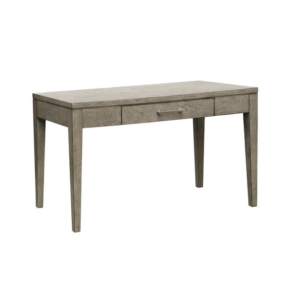 Essex Gray Wood Writing Desk with-Drawer, image 6