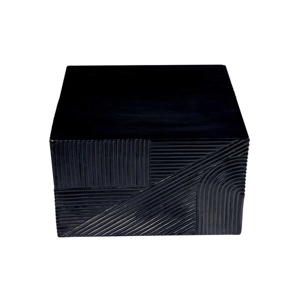 Provenance Signature Ceramic Serenity Textured Square Table in Coal, image 3