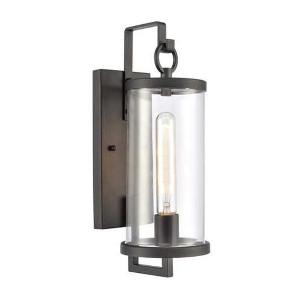 Hopkins Charcoal Black 16-Inch One-Light Outdoor Wall Sconce, image 1