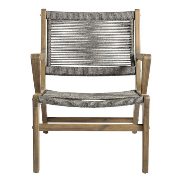 Explorer Oceans Lounge Chair in Eucalyptus Wood and Mixed Grey, image 2