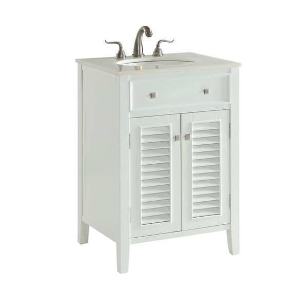 Cape Cod Frosted White Vanity Washstand, image 2